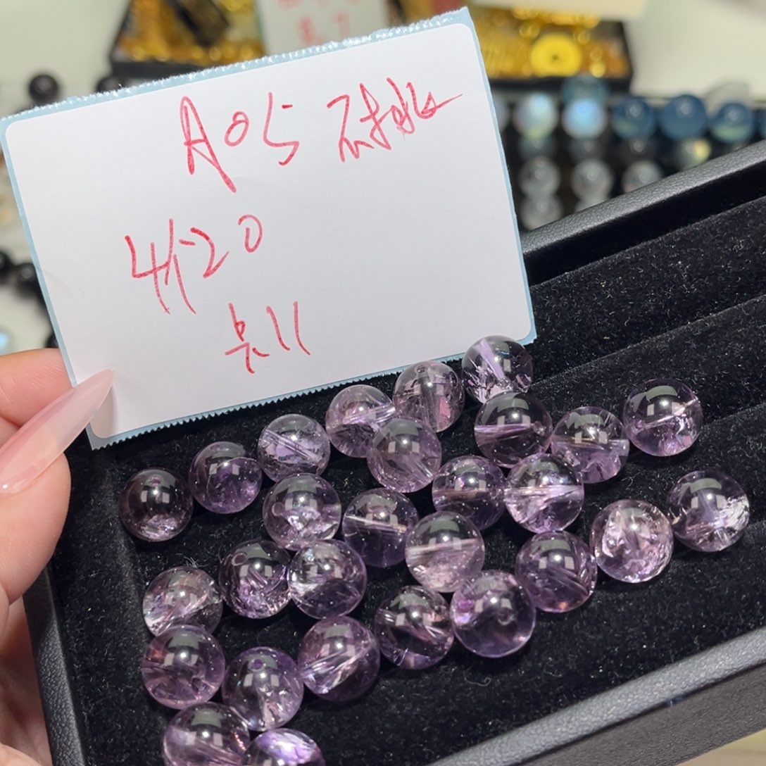 未镶嵌珠宝半成品紫晶多样化发货瑕疵漏05