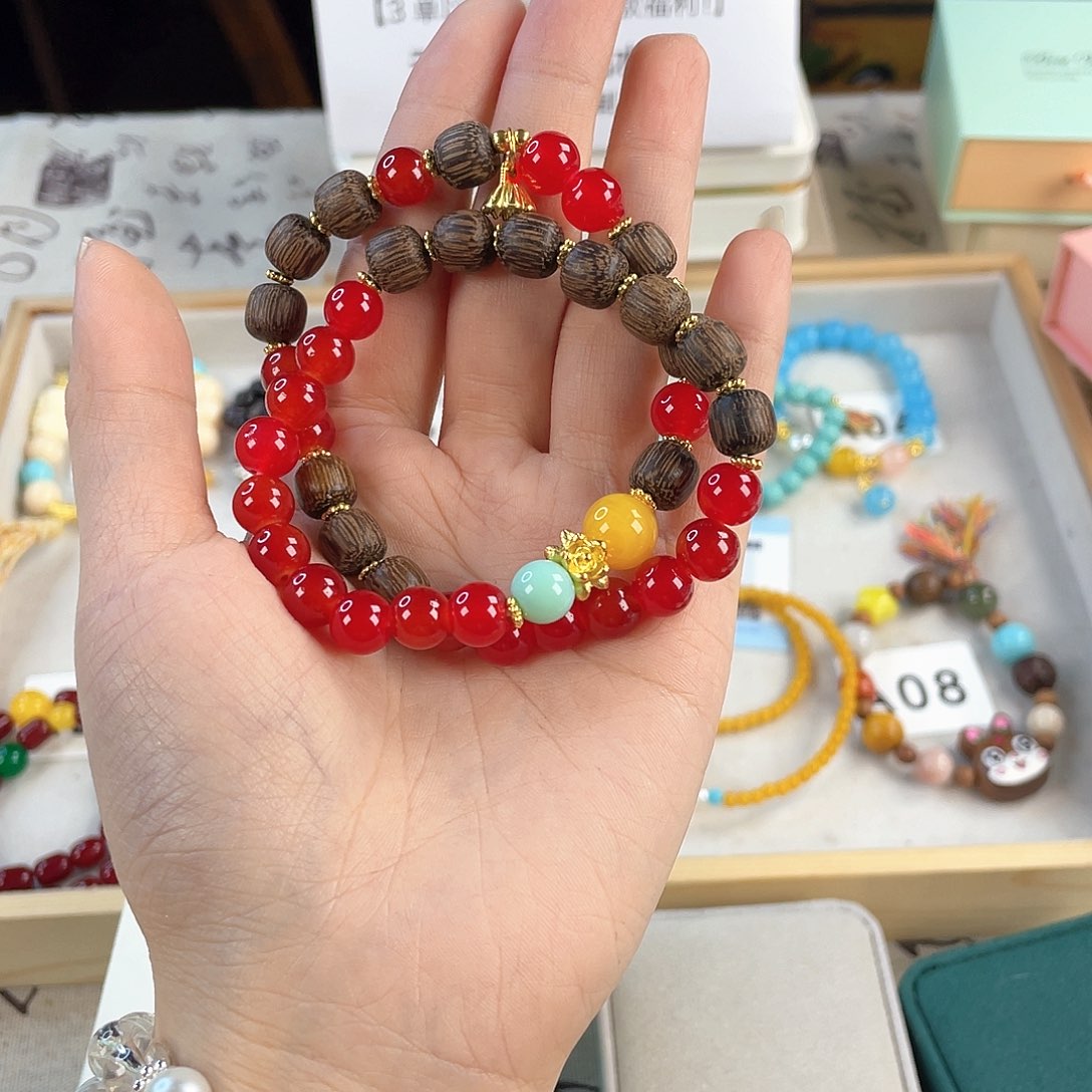 针钠钙石手饰银S925镀金镶嵌