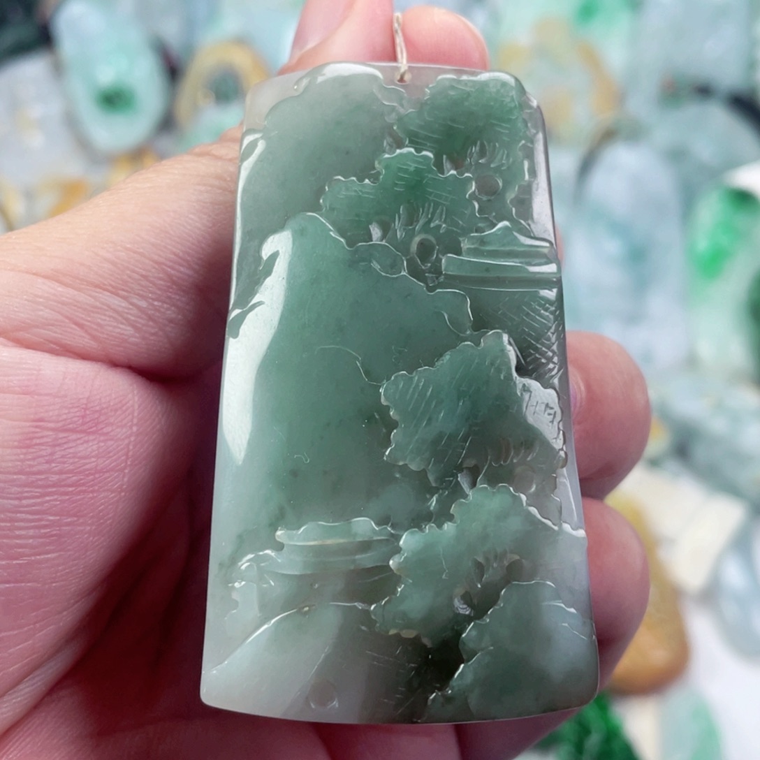 翡翠未镶嵌吊坠(不含链)