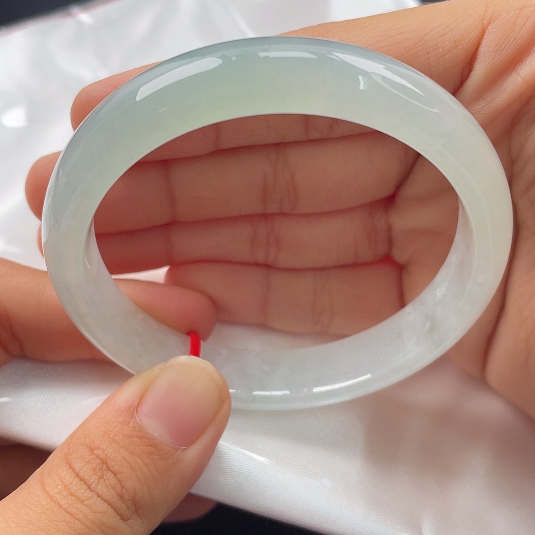 翡翠未镶嵌手镯55正圈