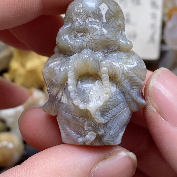 颈饰未镶嵌硅化珊瑚（珊瑚玉）