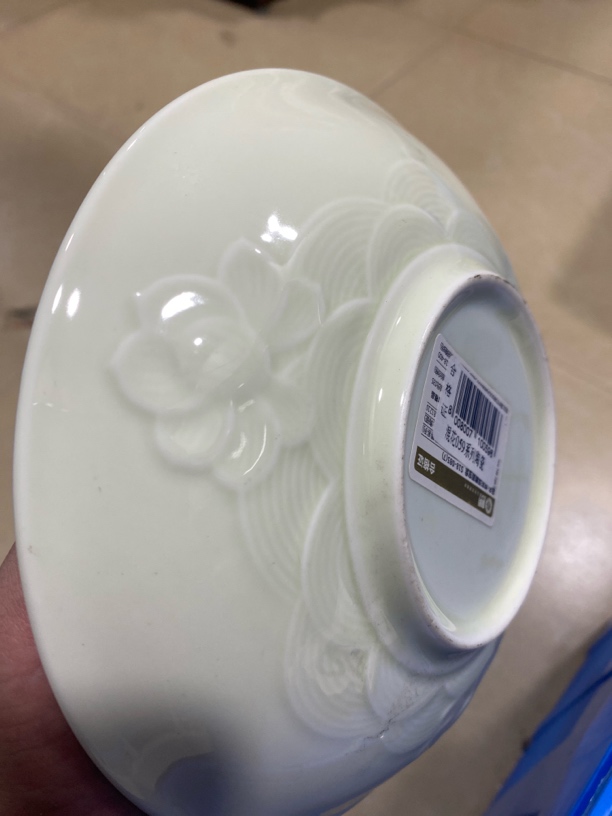 630号4个装7寸雅诚德高级玉色浅盘加厚浮雕玉色花款