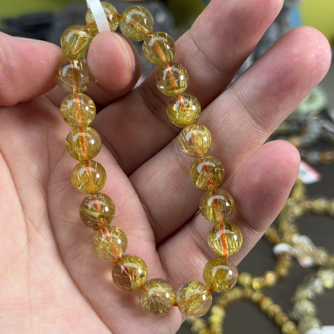 水晶手串未镶嵌钛晶