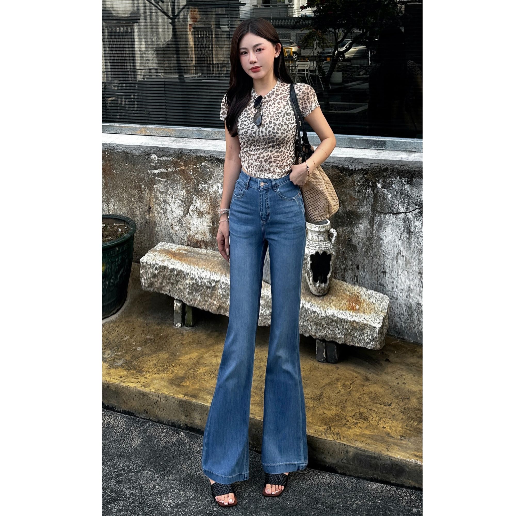 【深海蓝】夏季升级款·T600铂金级四面弹-百搭显瘦高腰不贴腿牛仔裤