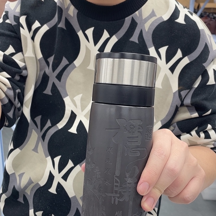 茶杯紫砂玄铁石黄刻绘稳赚双层车载杯