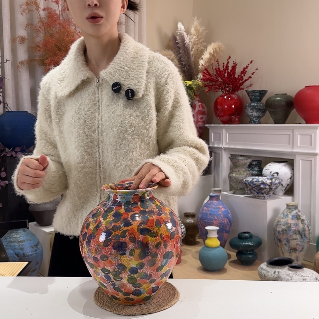 摆件花瓶口9高25闪拍90