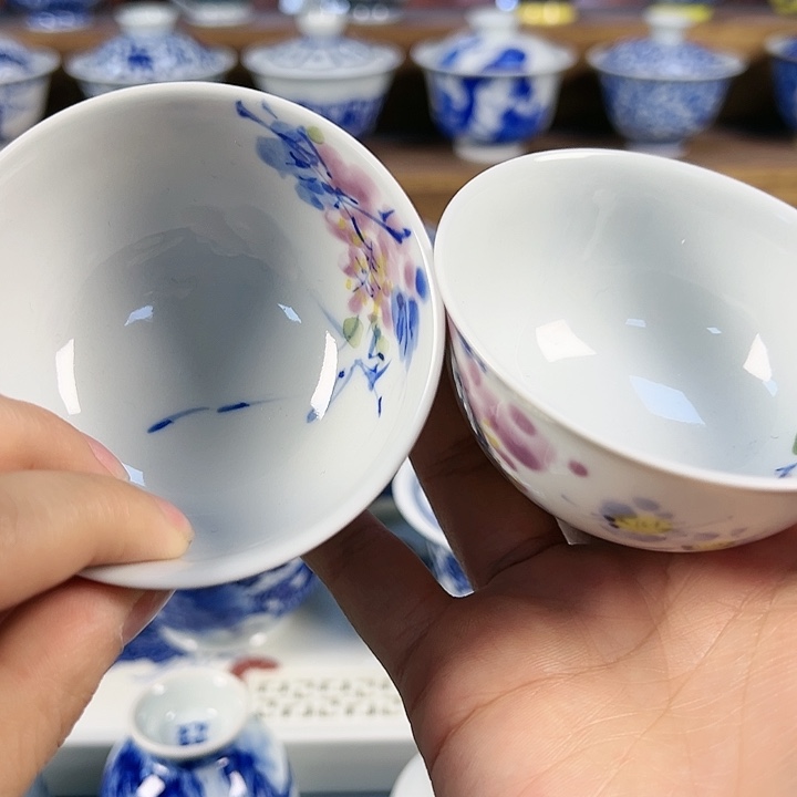 【闪购商品】阿*景德镇手绘杯杯盖碗