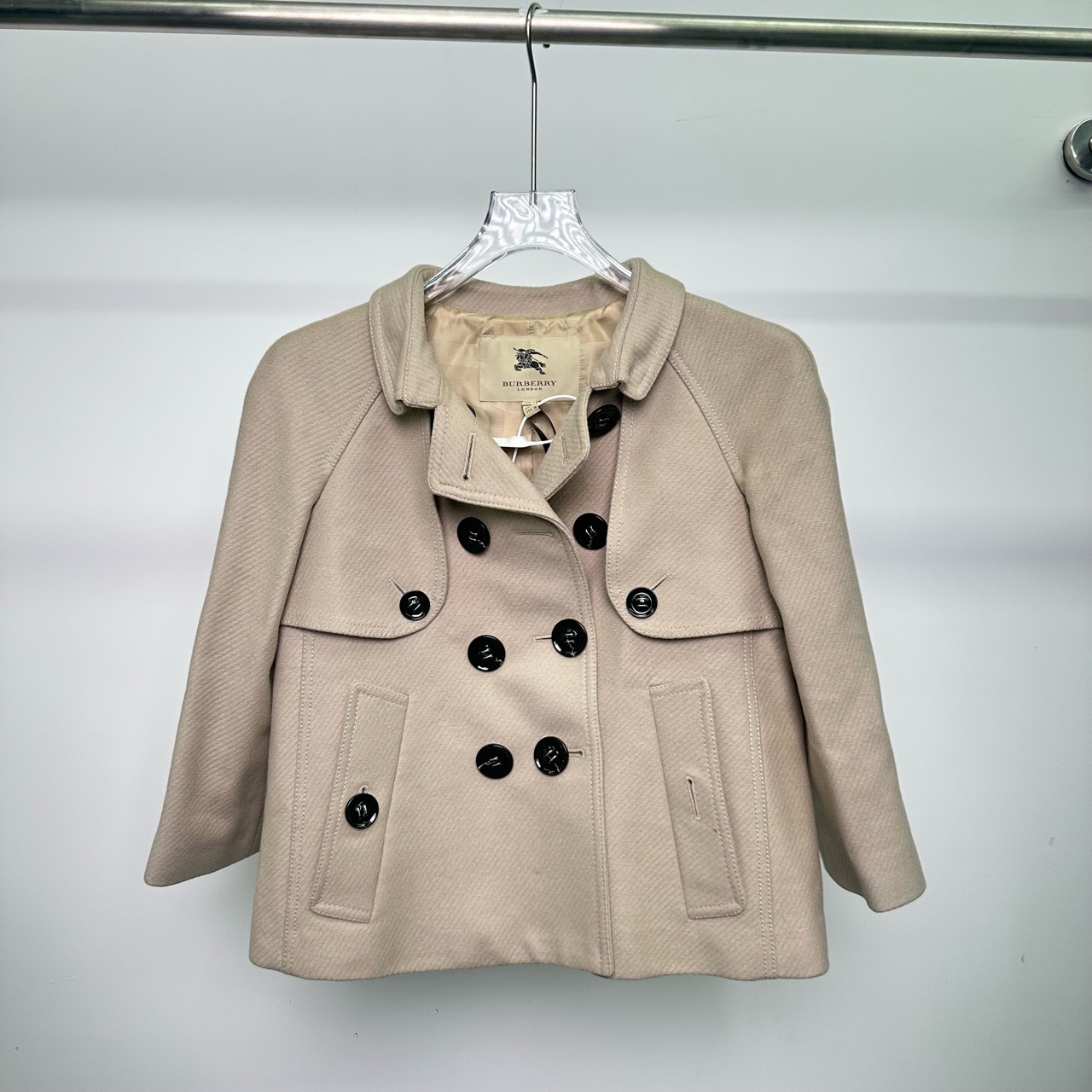 99新 BURBERRY/博柏利 /36码/双排扣卡其色大衣