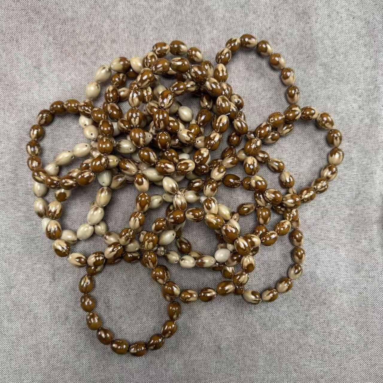 【芸奇】紫金鼠冰淇淋龙胆花皮枣珠单圈文玩手串