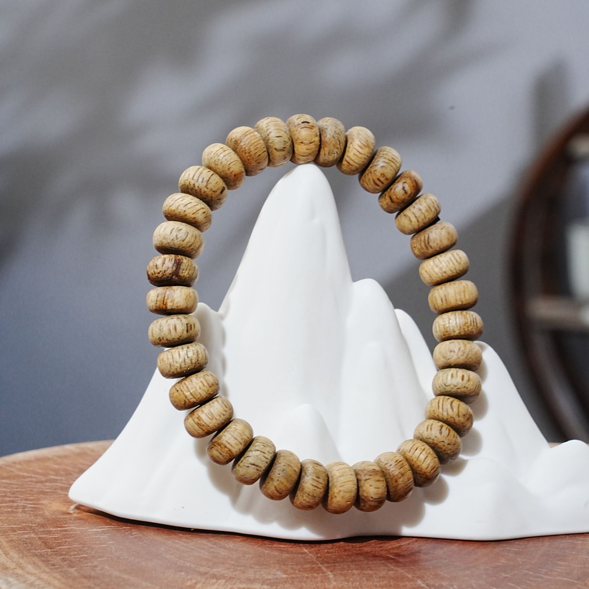 【正区】文莱黄油粗纹老料沉香桶珠手串  4.82g 250728054 F