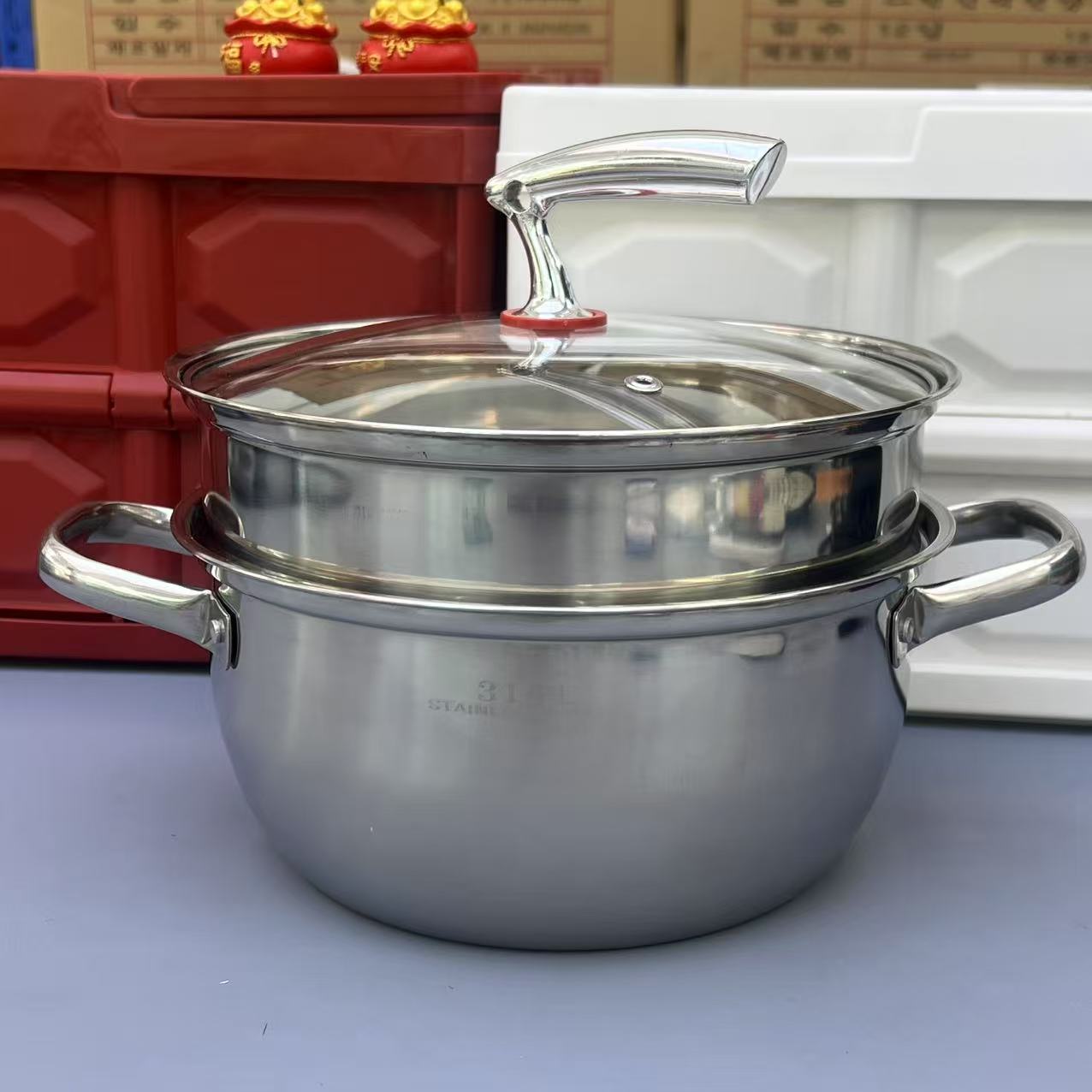 高档加大24厘米蒸汤锅1个家用厨房必备轻奢现代【汤家限定】