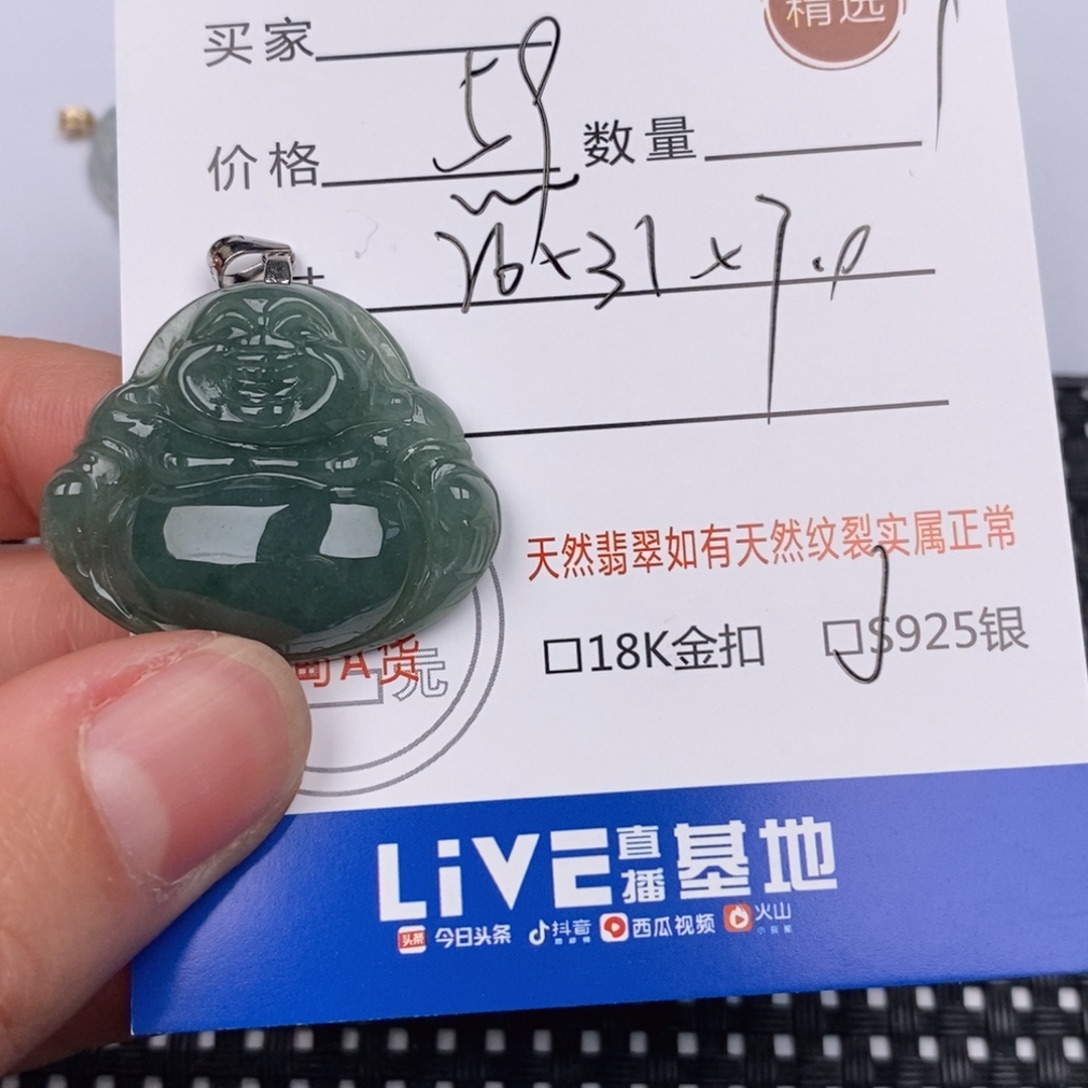 翡翠银S925镶嵌颈饰