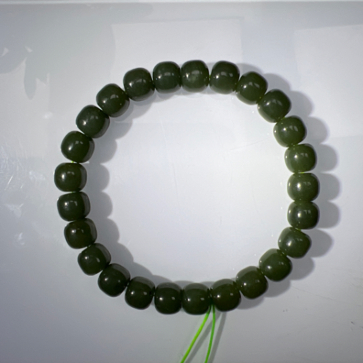 和田玉卡8mm老型珠手串编号037