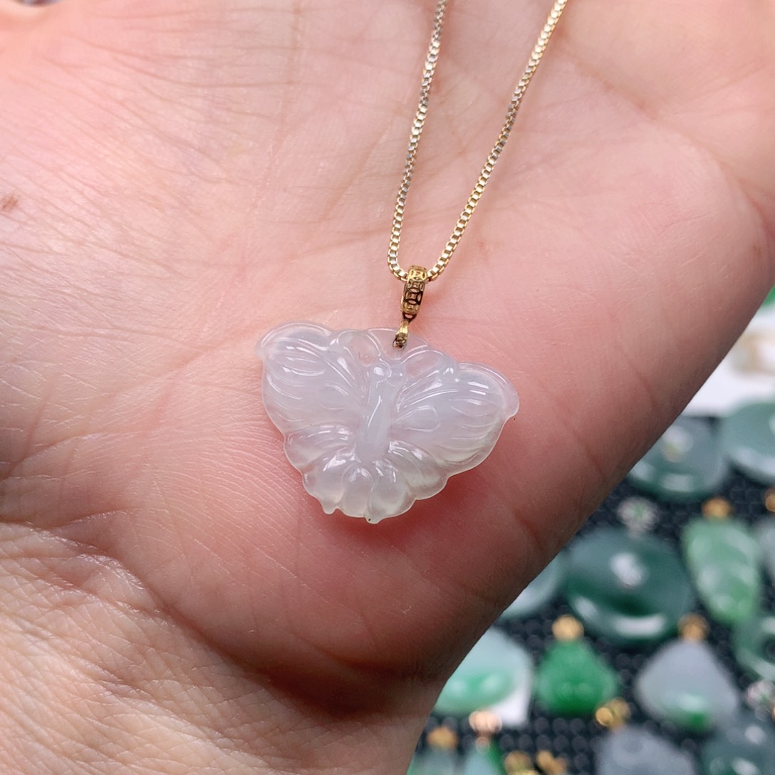 【闪购商品】翡翠吊坠(不含链)18K金镶嵌