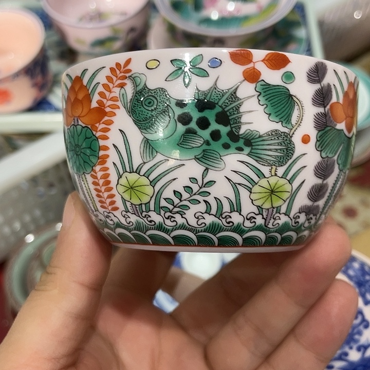 摆件陶景德镇陶瓷主人杯13445