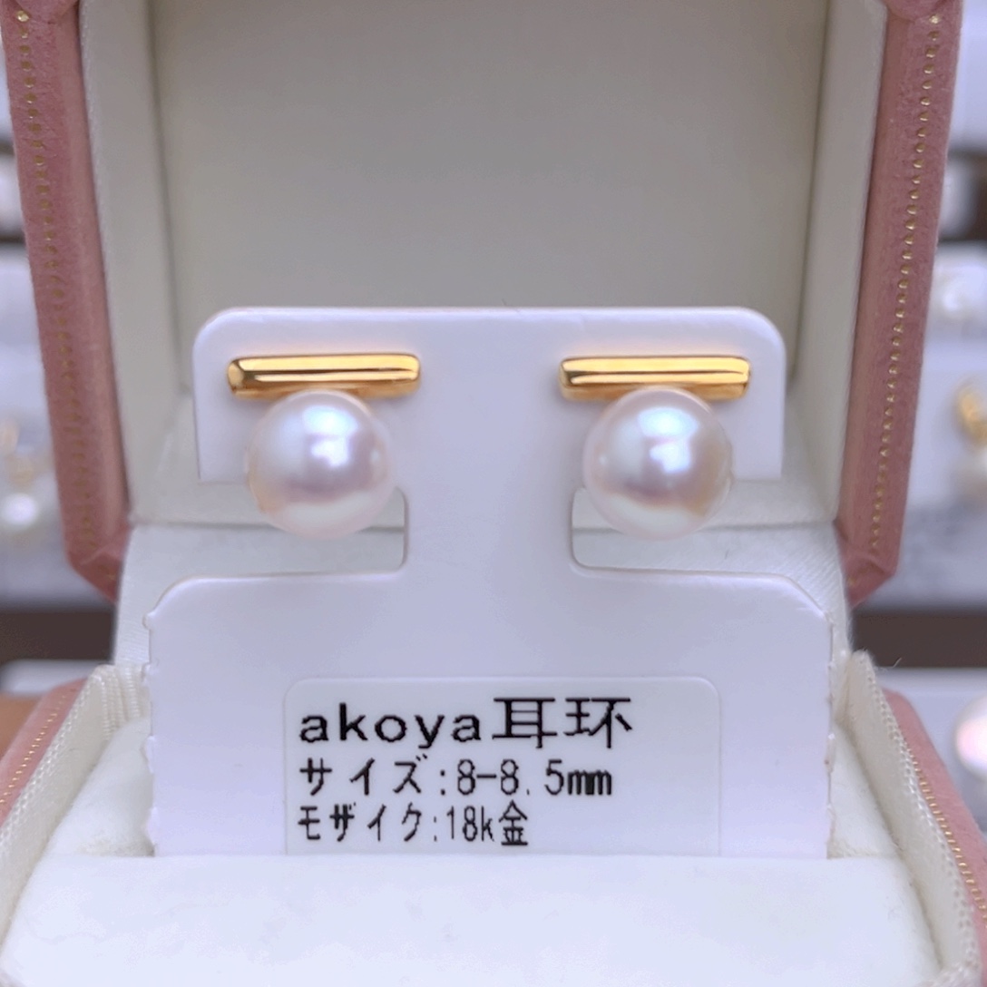 海水珍珠耳饰18K金镶嵌