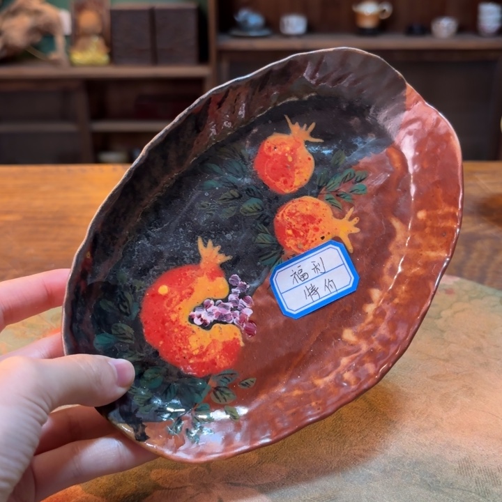 柴烧纯手工手绘陶瓷