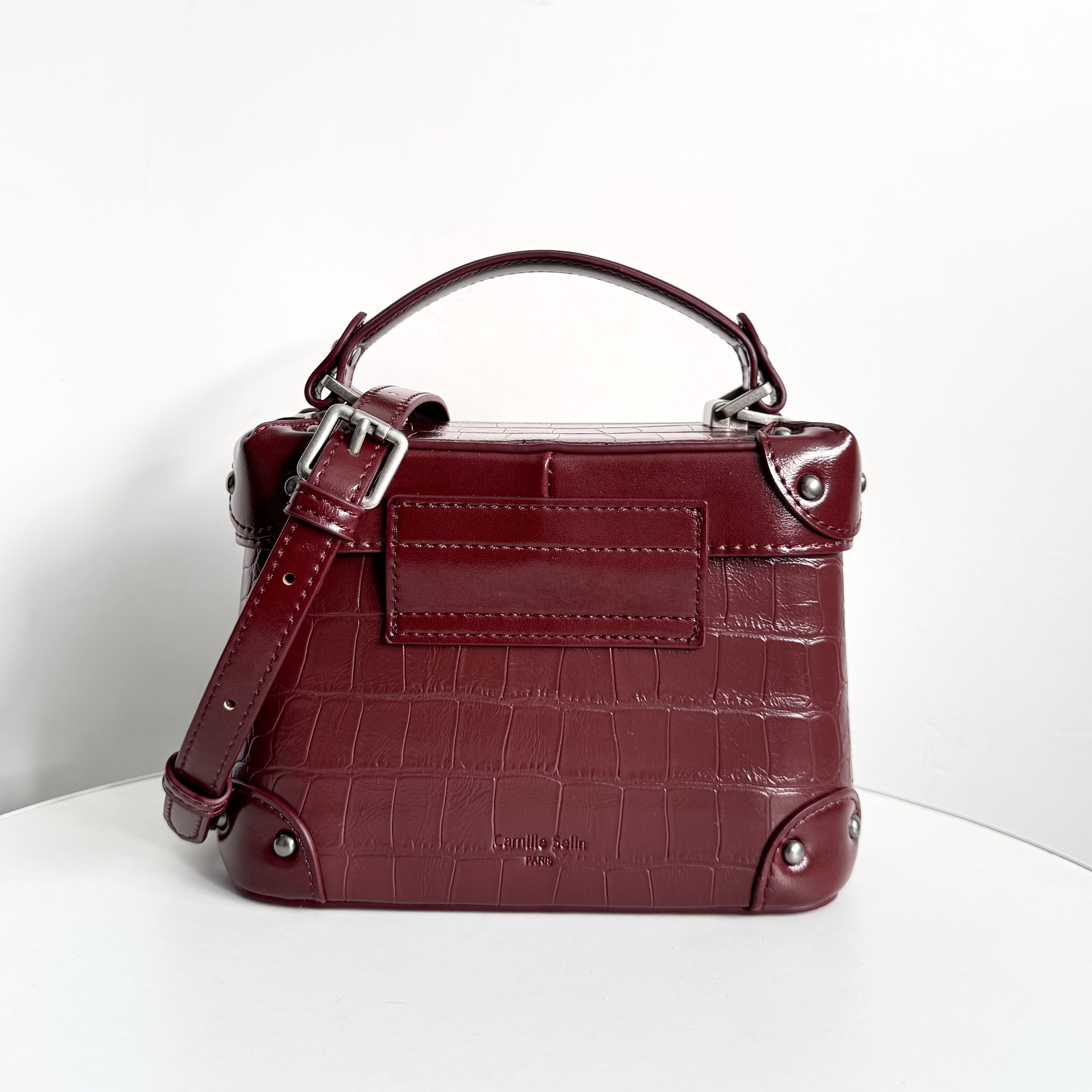 A635乘风·新款时尚百搭女包【车厘子红-盒子包】