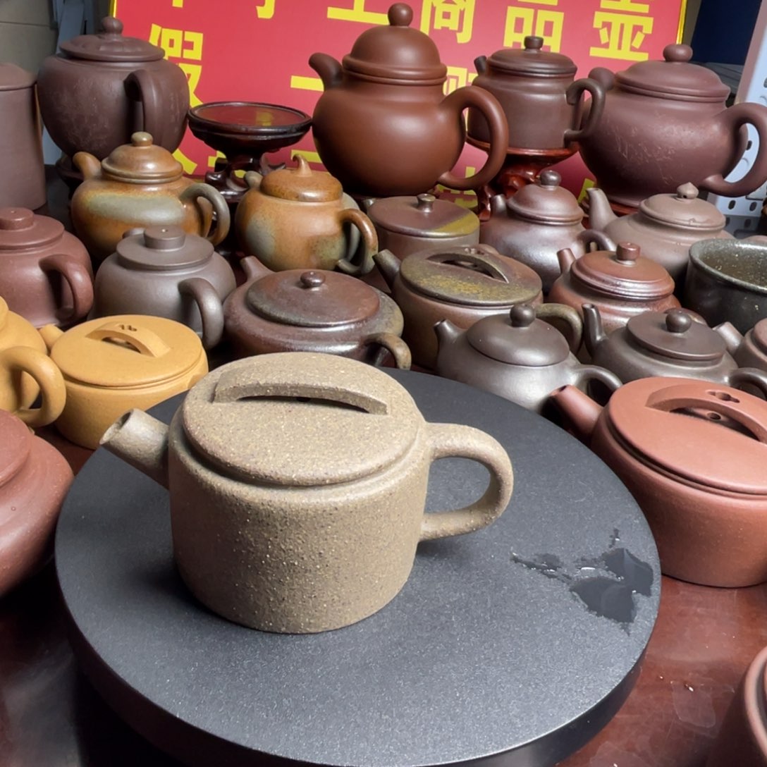 紫砂茶壶青降炮嘴汉瓦150cc