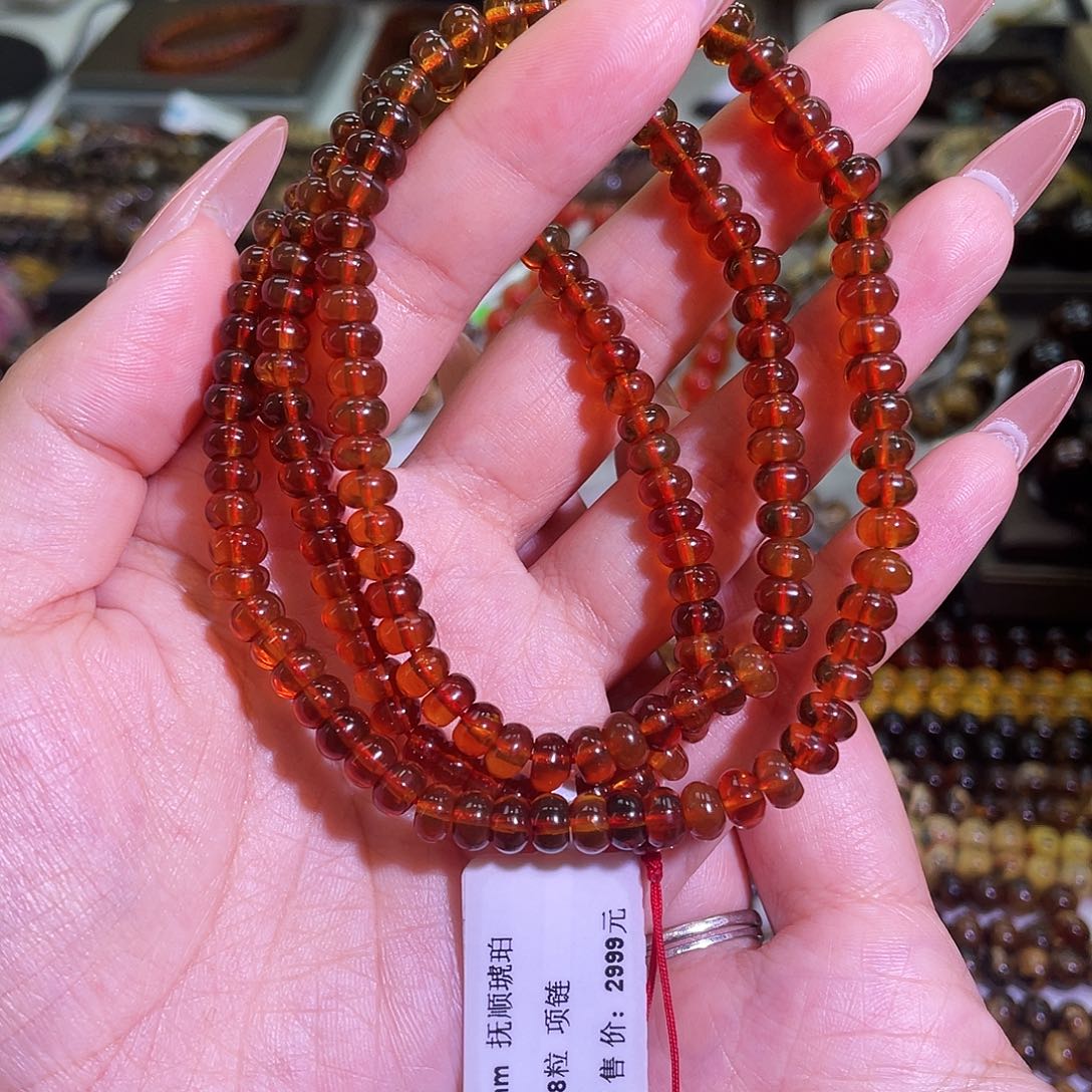 未镶嵌琥珀手链6*血王