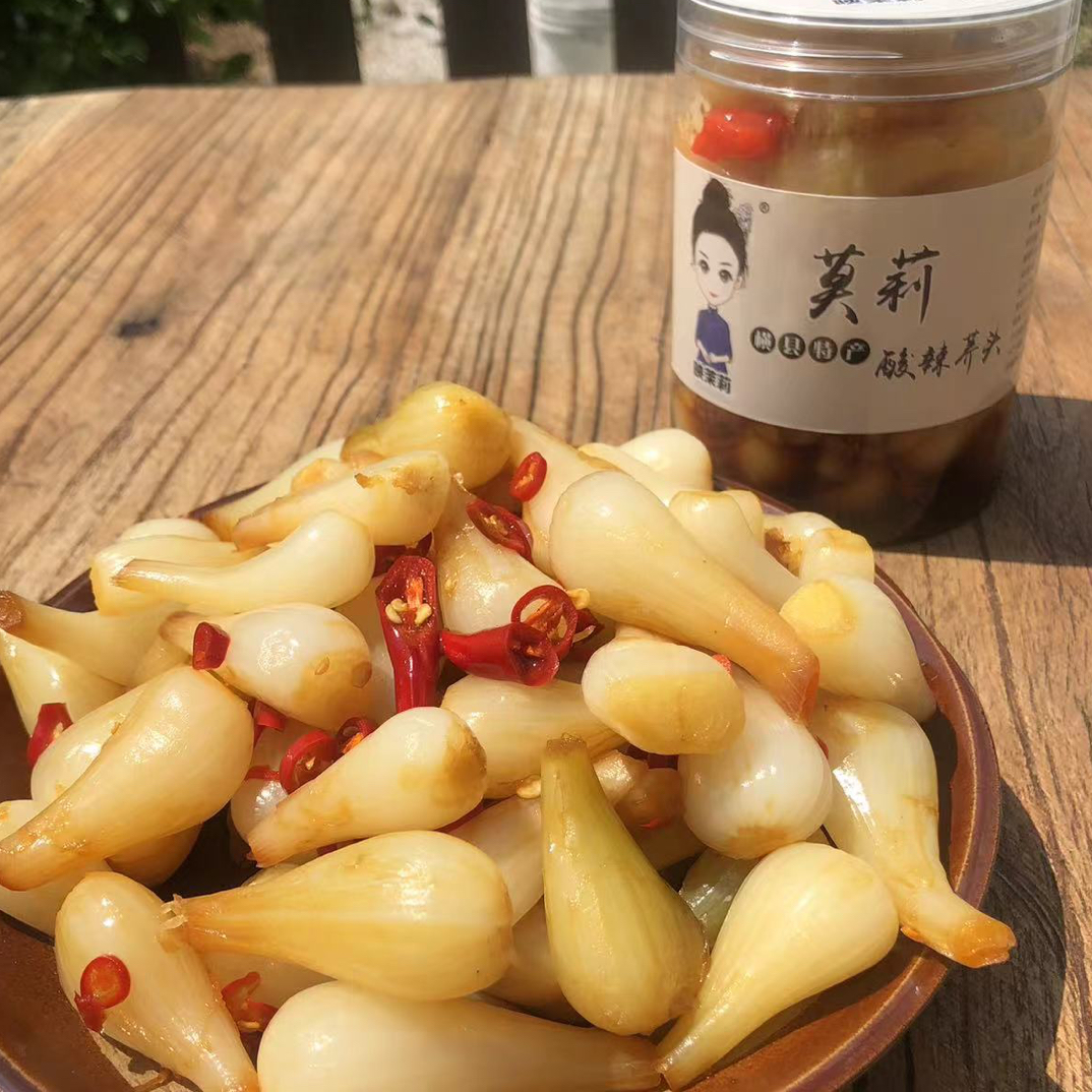 酸辣荞头酸嘢广西特产横县莫莉食品农家特产七彩开盖即食