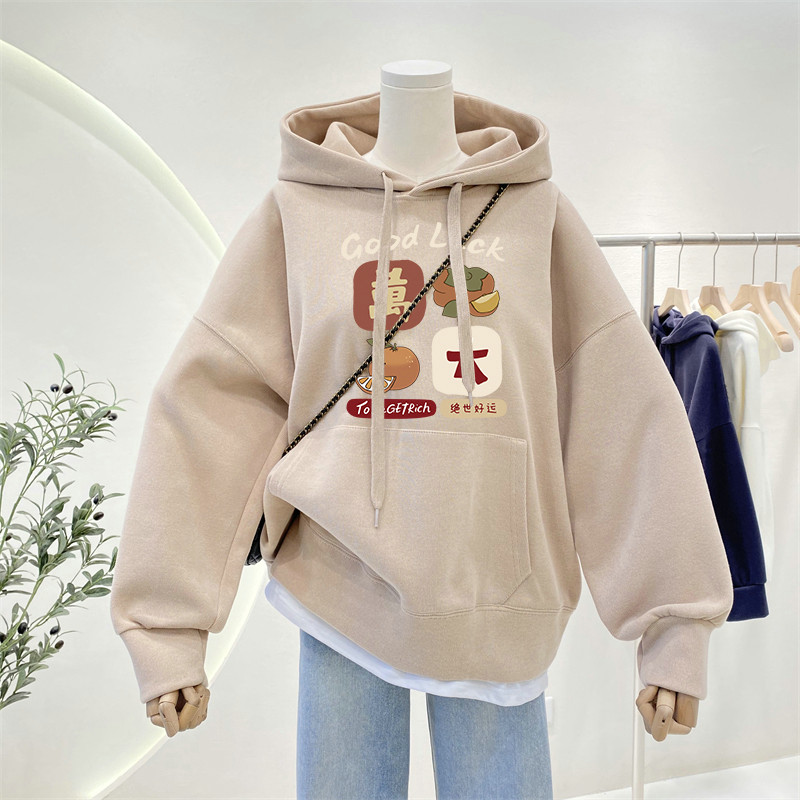 大码胖mm连帽卫衣女秋冬oversize2025新款爆款慵懒风春秋加绒