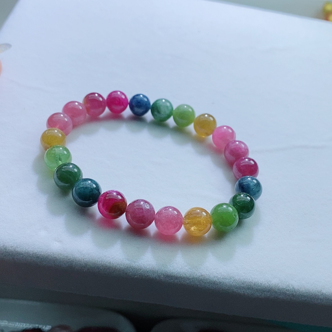 碧玺手链未镶嵌8.6mm左右