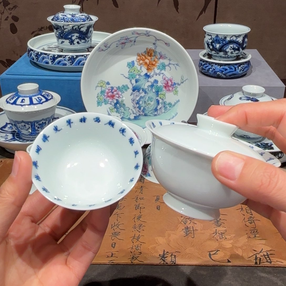 瓷片手工手绘陶瓷茶具