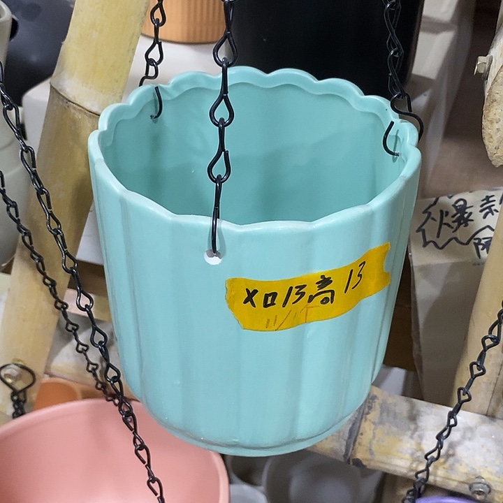 陶盆有孔 瑕疵针孔漏釉介意勿拍外口 13外高13