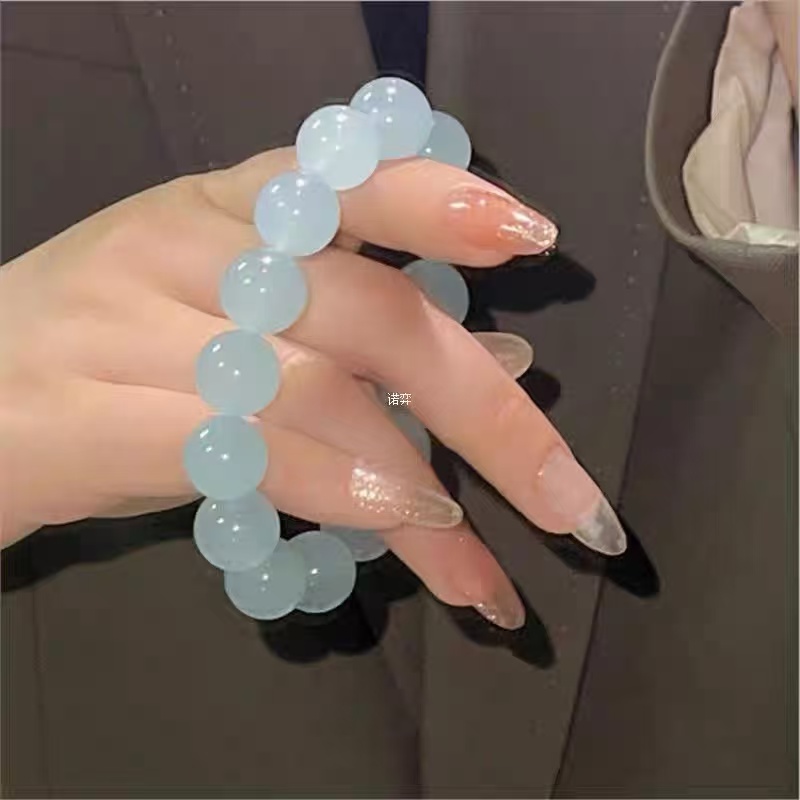 非金属玻璃手链 蓝色卡1.0单圈（无礼盒）