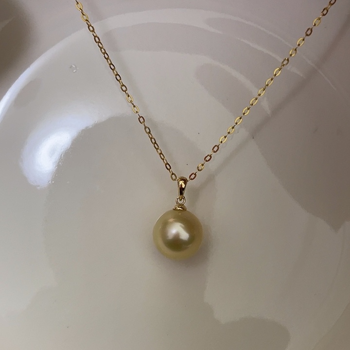 18K金镶嵌吊坠(不含链)海水珍珠