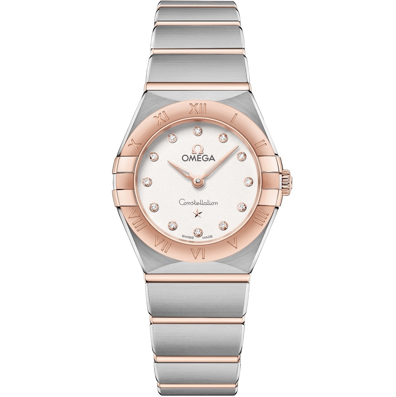 全新未使用 Omega/欧米茄 曼哈顿女表/25mm/玫瑰金/钻刻/石英