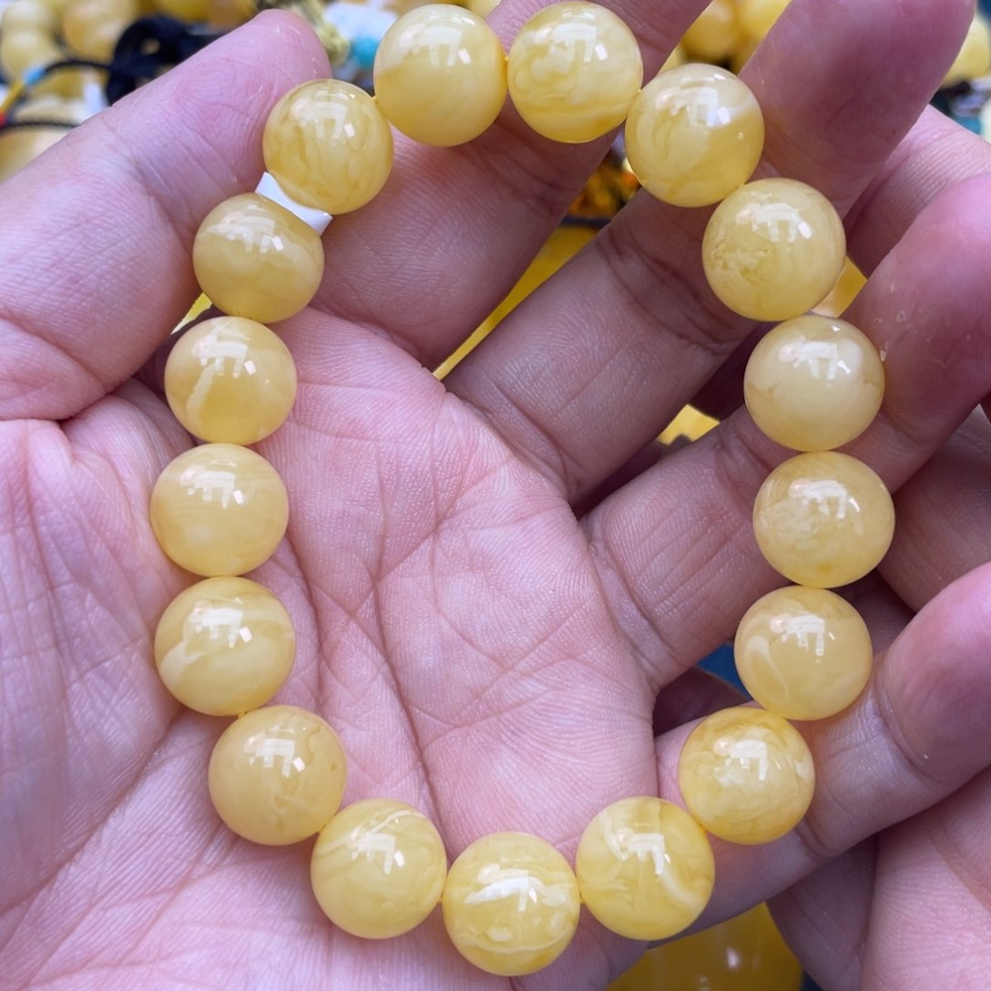 琥珀裸石未镶嵌琥珀蜜蜡12m m