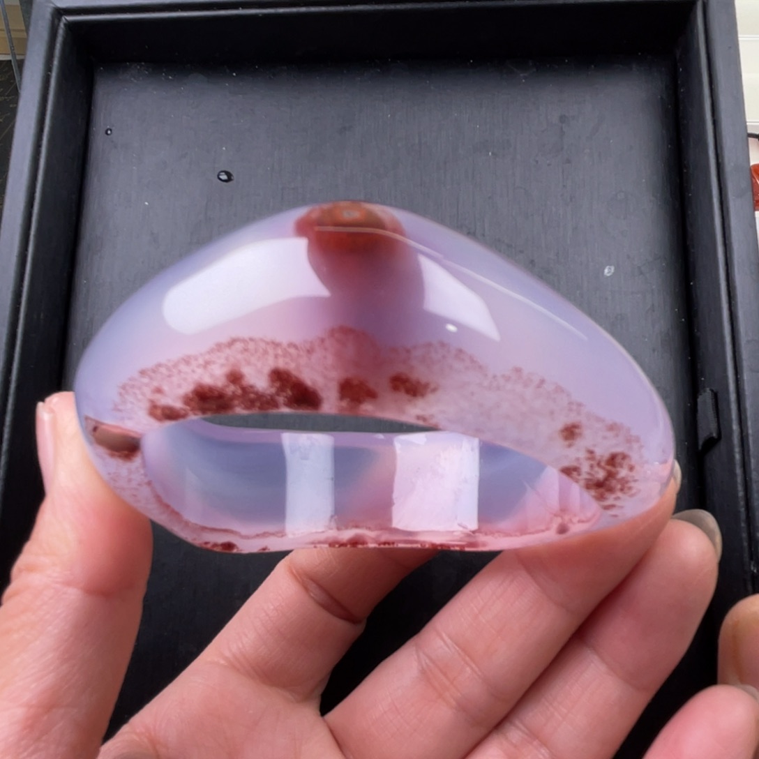 玛瑙/玉髓手镯未镶嵌55圈口