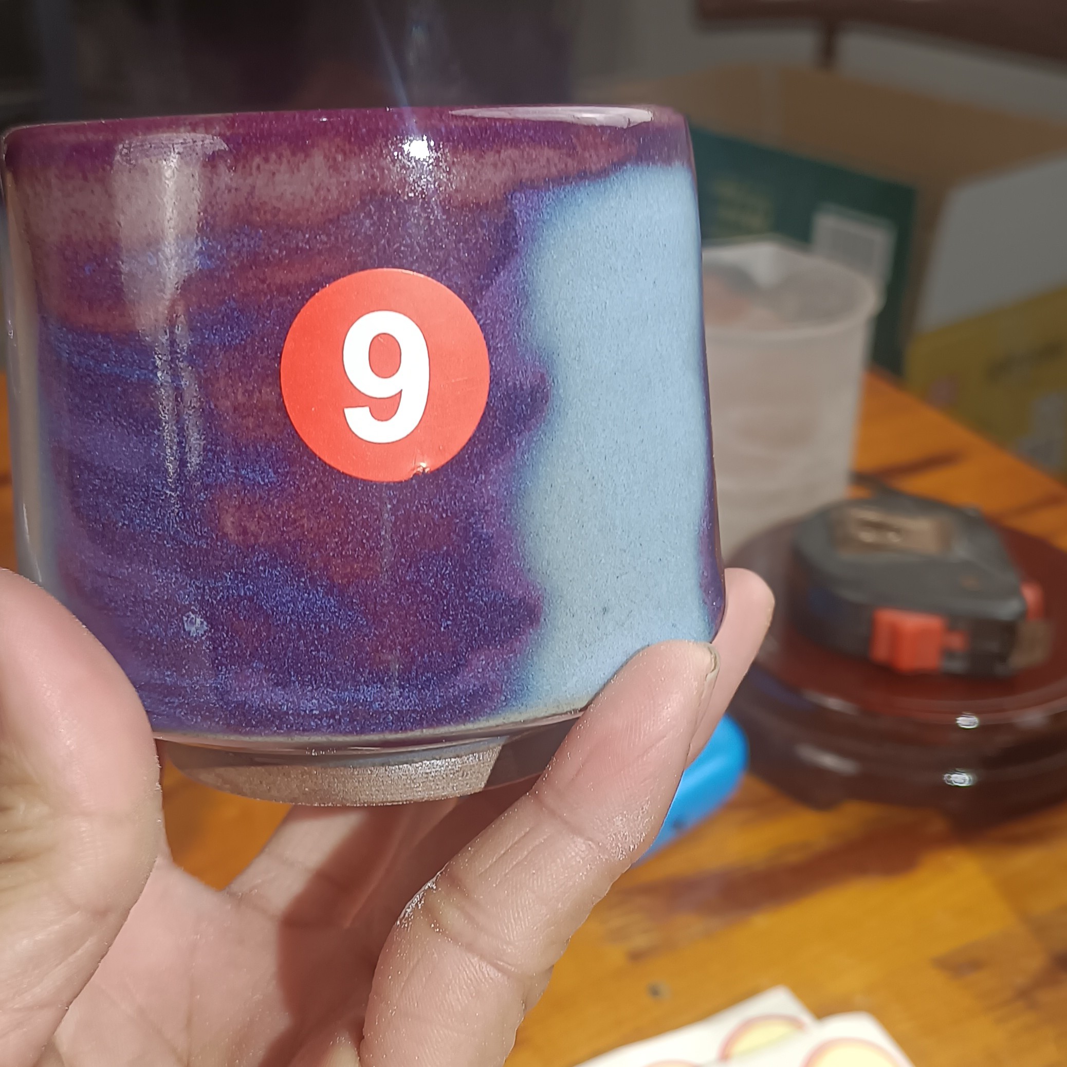 原矿釉手工制作钧瓷杯子