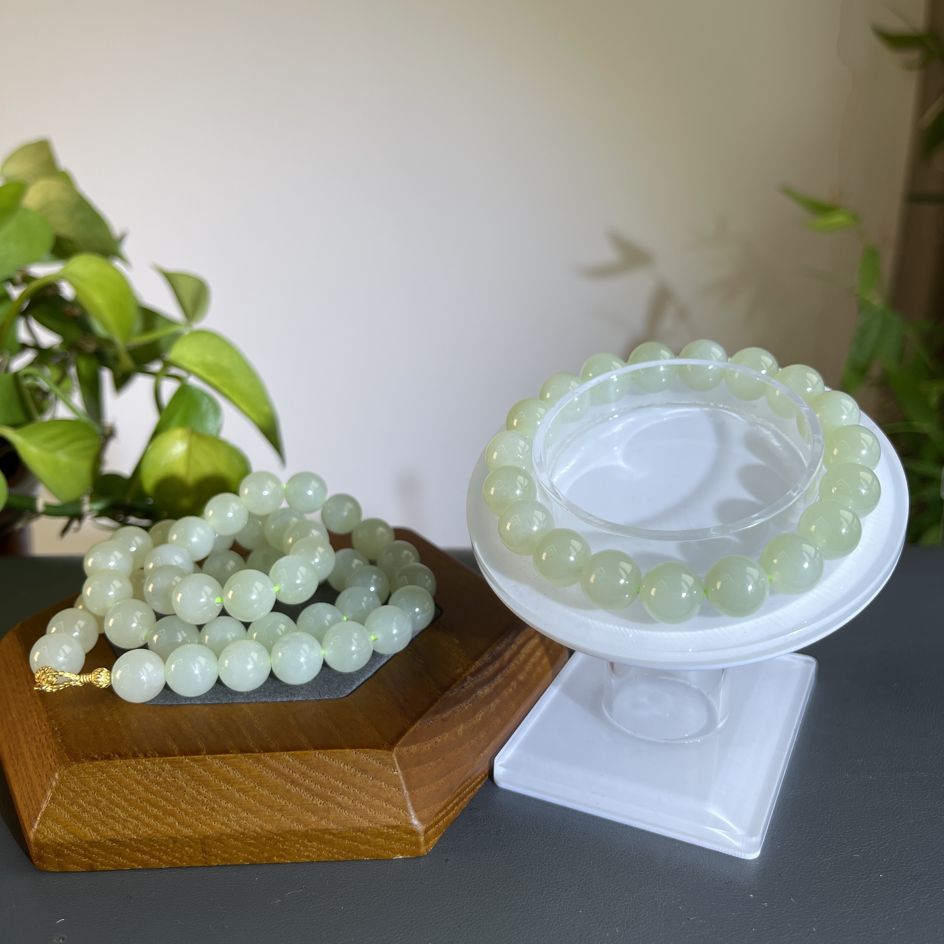 JXB13-239   和田玉-手串+珠链