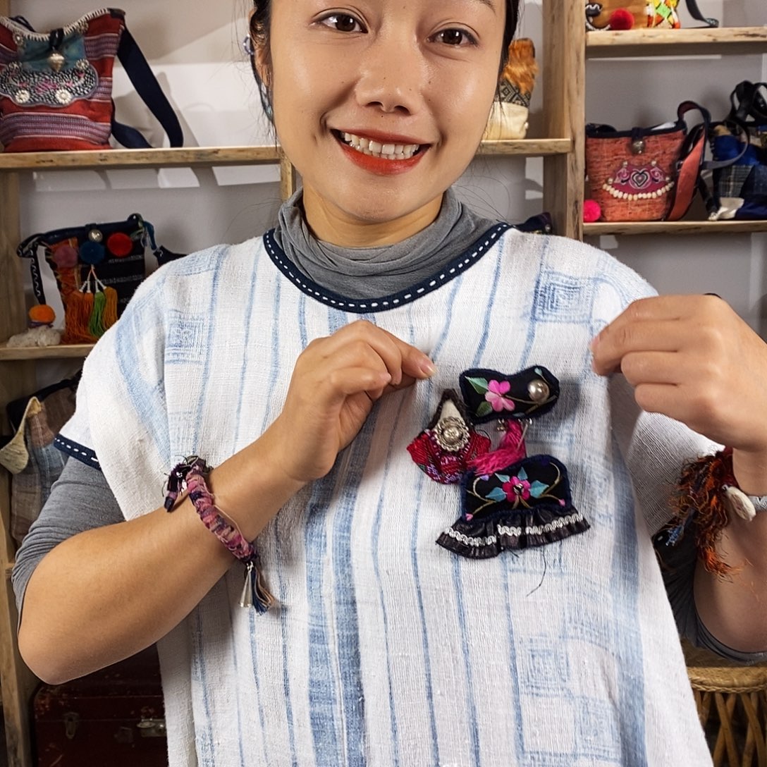 ꉂ****织绣手工制作工艺胸针