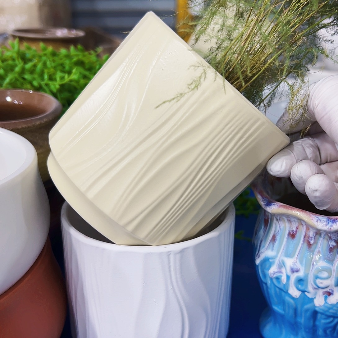 有孔，外贸尾单陶瓷花盆凑单10米包邮