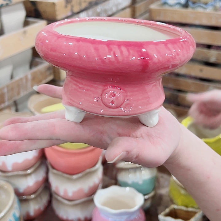 有孔，凑单福利满10元发货陶瓷多肉花盆！