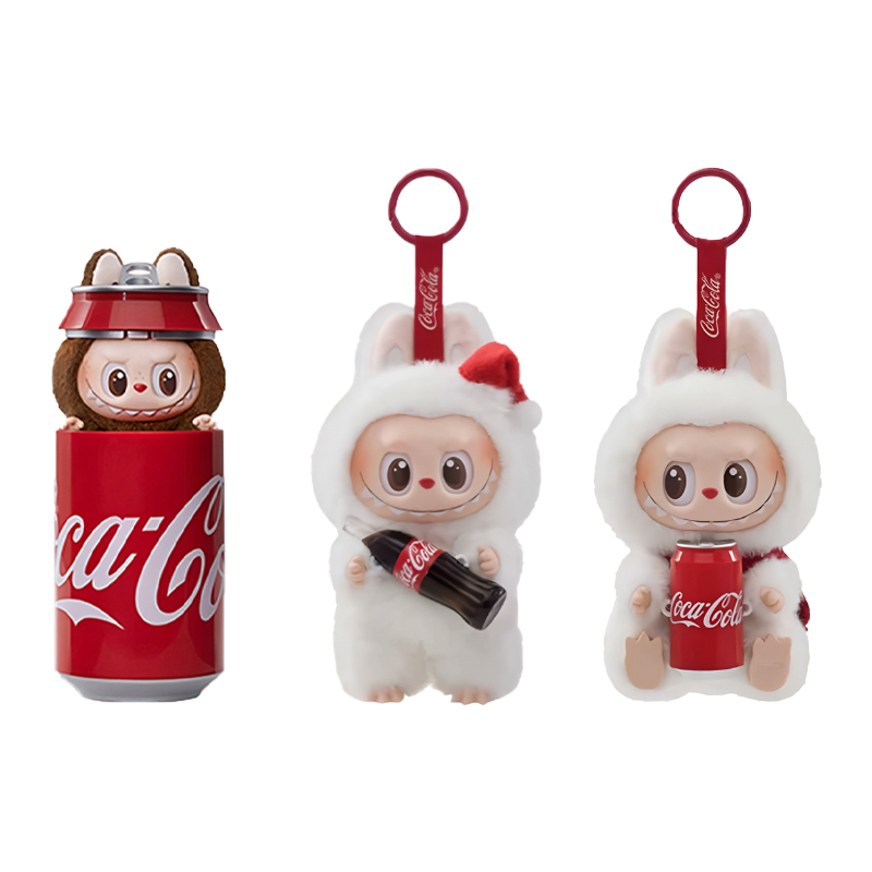 【现货】可乐搪胶毛绒公仔挂件盲盒钥匙扣车挂件配饰