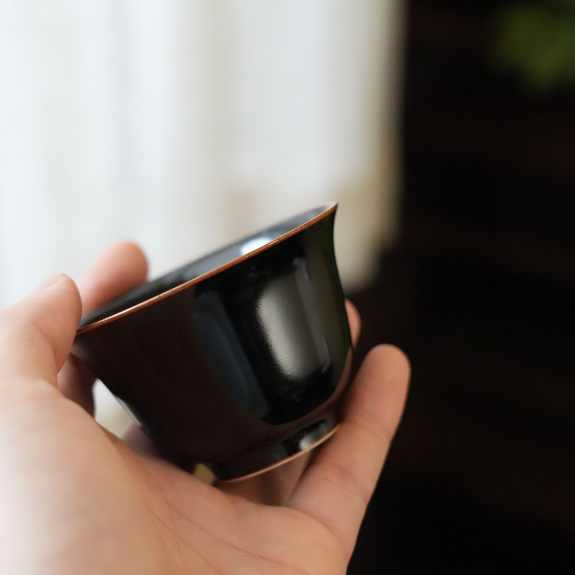 【雲梦】山隅-乌金釉主人杯