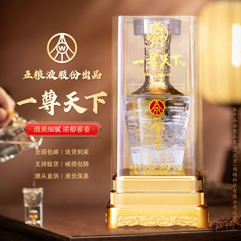 一尊天下52° 五粮液股份出品 一尊天下乐龙门 浓香型白酒 500ml