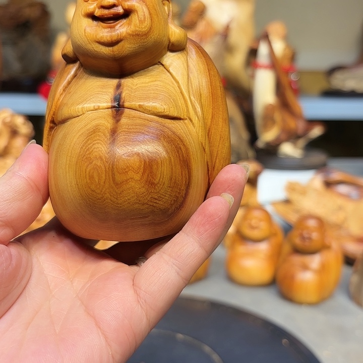 柏木太行崖柏弥勒佛