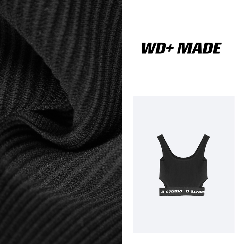 时尚辣妹设计师不规则字母打底背心吊带