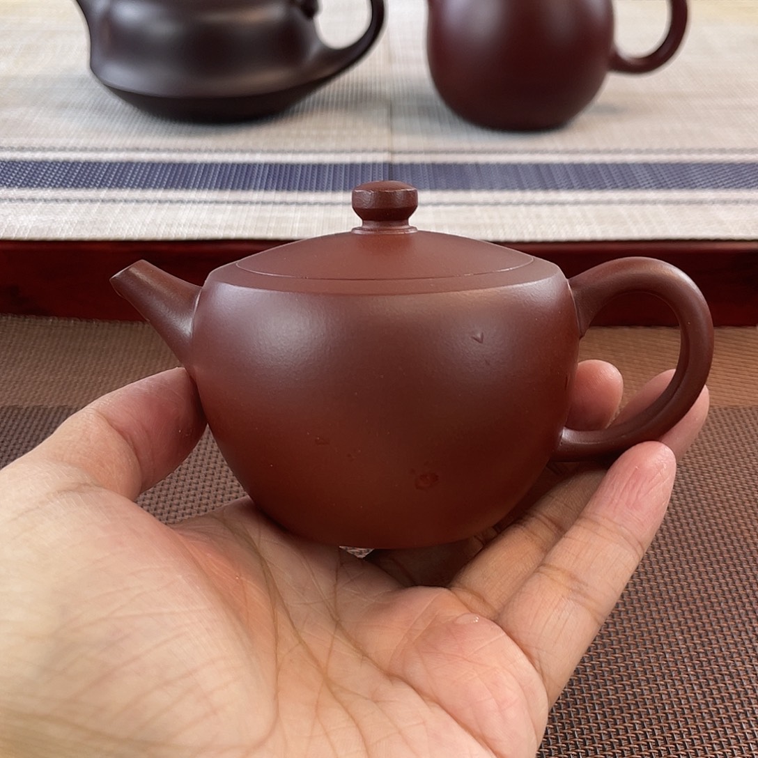 紫砂壶原矿龙血砂汉瓦器型