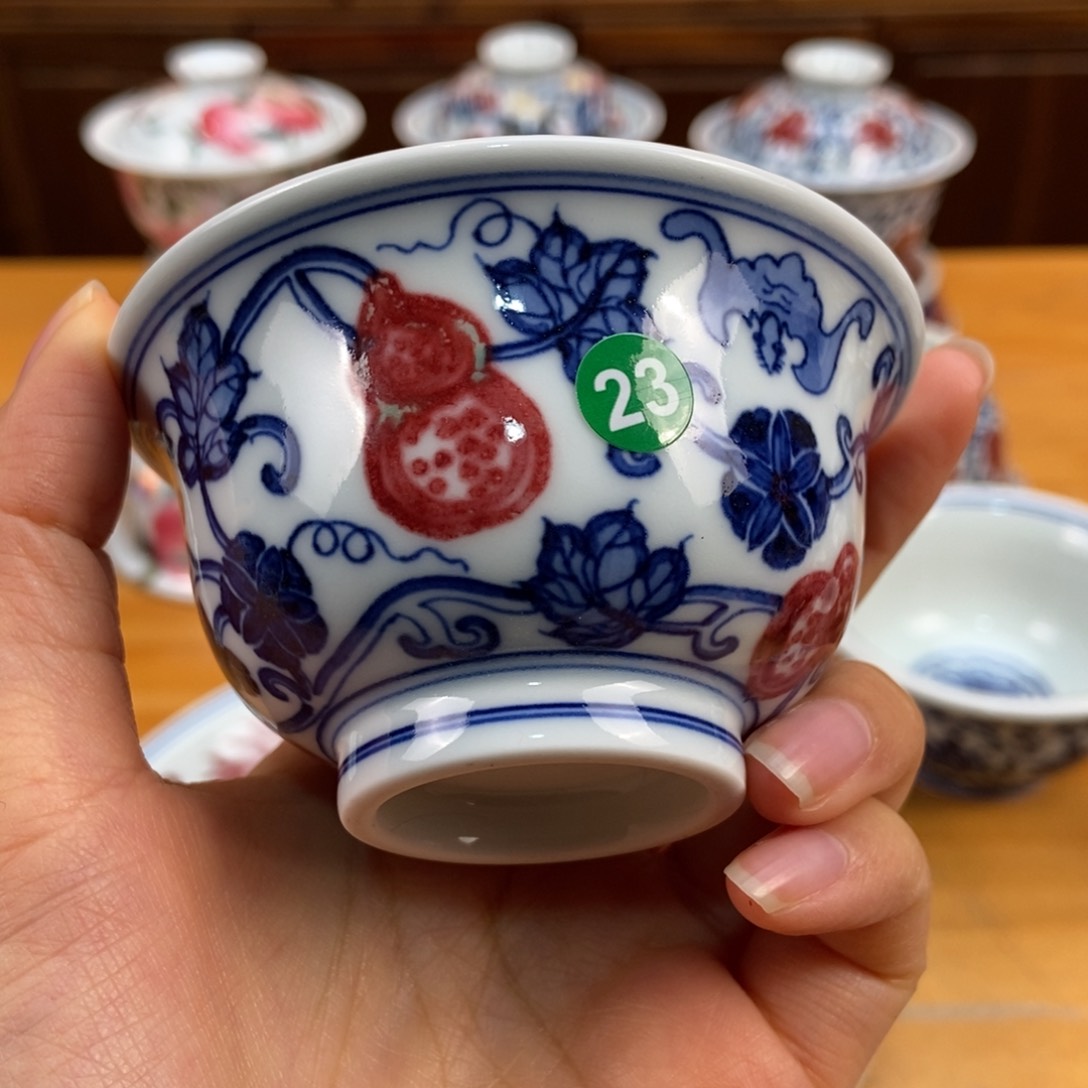 手绘现代茶具非古董