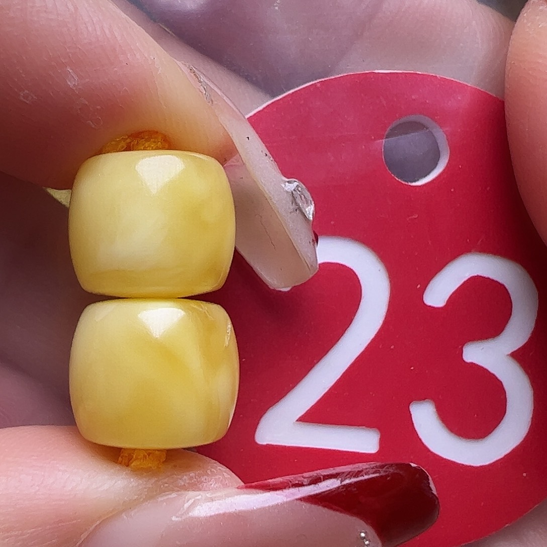 蜜蜡未镶嵌珠宝奇石微瑕10mm直切