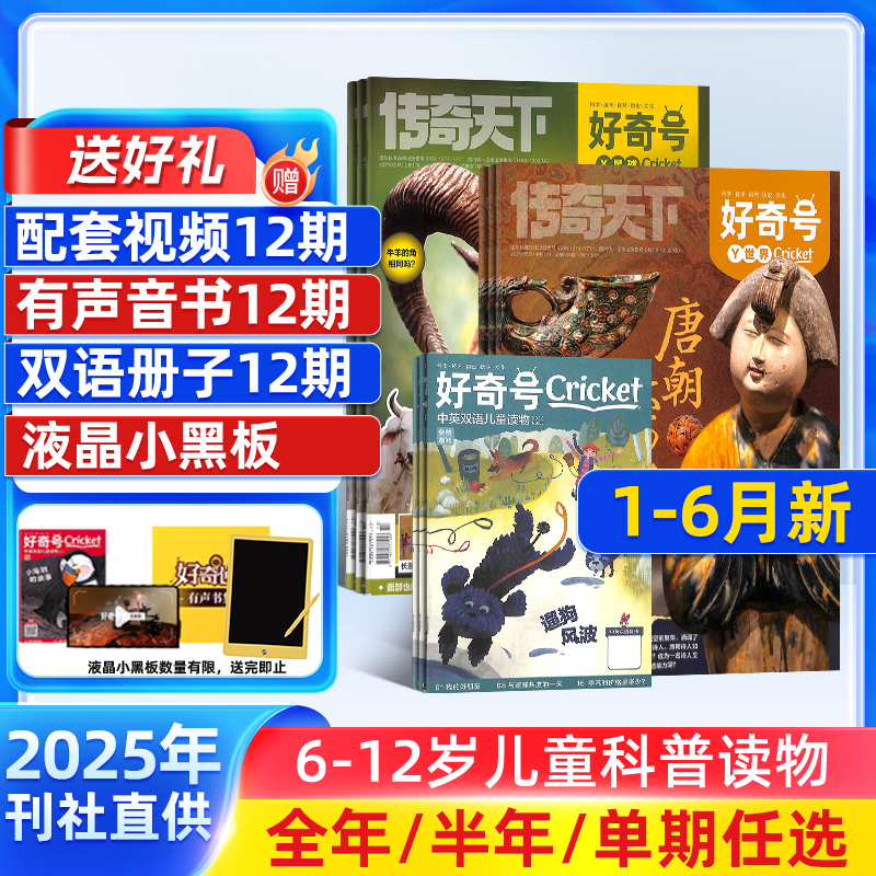 好奇号杂志 2025年订阅 6-12岁儿童科学科普读物传奇天下 杂志铺