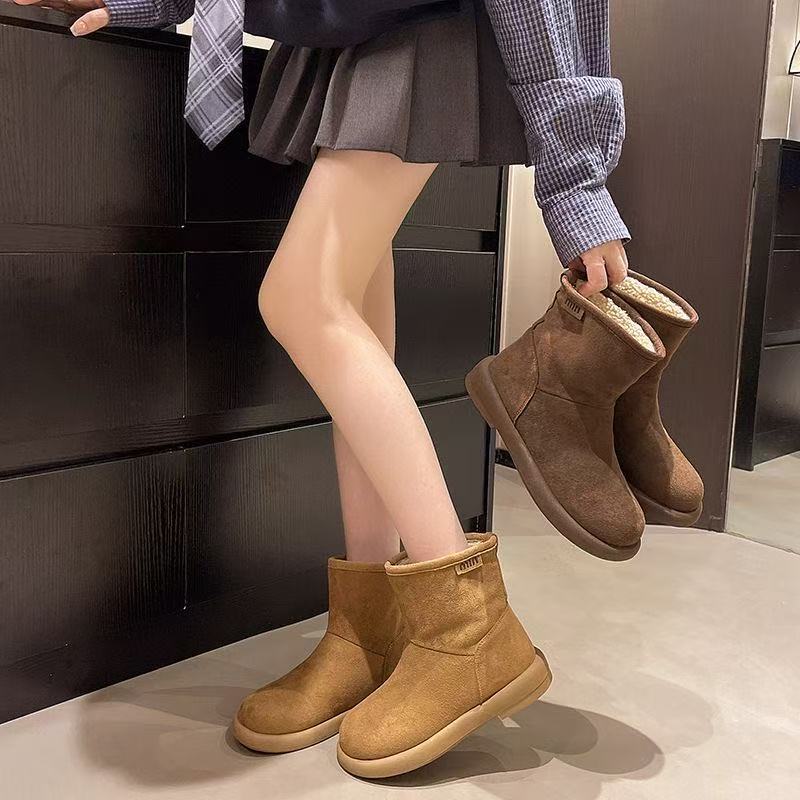 5002冬季女新款时尚保暖防滑厚底雪地靴