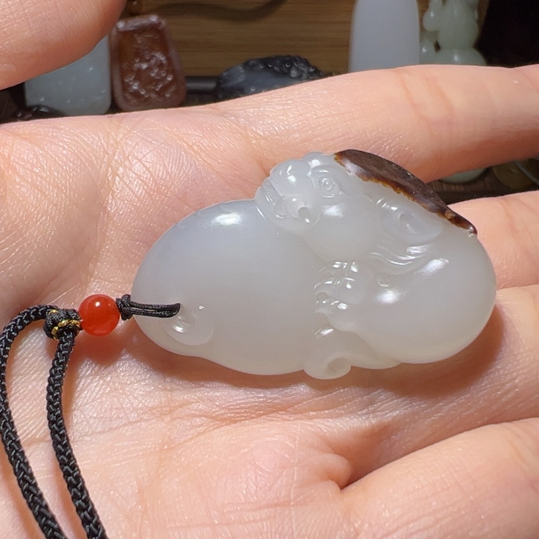 崎***6和田玉未镶嵌颈饰